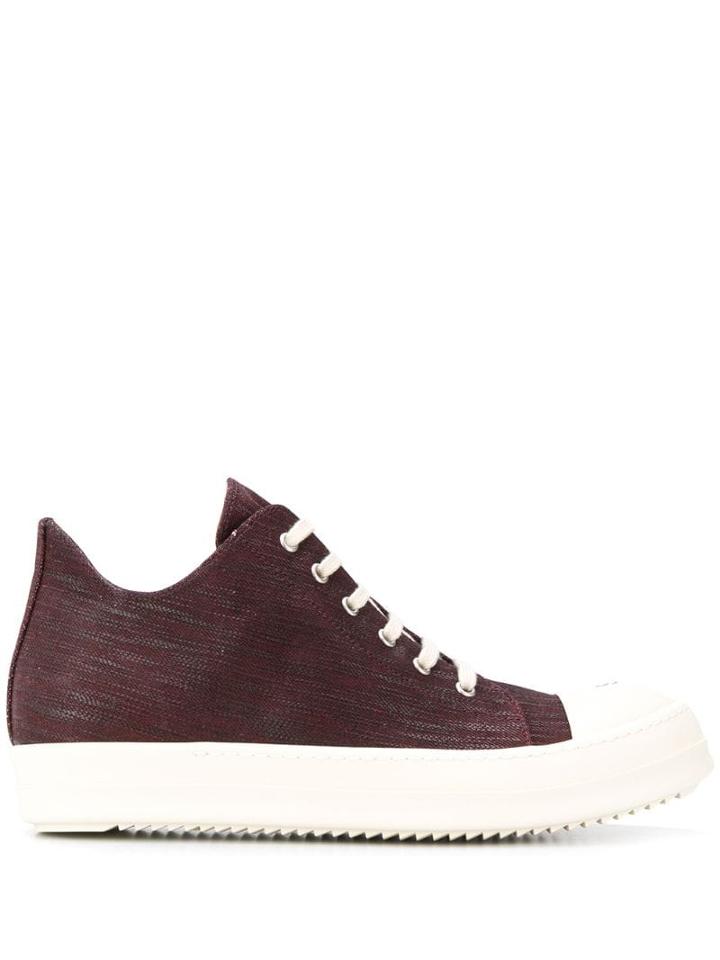 Rick Owens Drkshdw Low Top Sneakers - Red