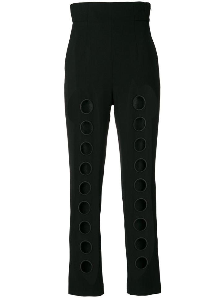 Sara Battaglia Cut Out Detail Trousers - Black