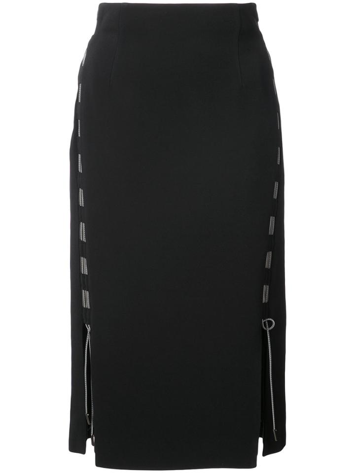 Antonio Berardi Zipped Midi Skirt - Black