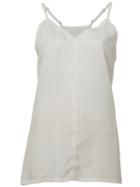 Ilaria Nistri V-neck Cami Top, Women's, Size: 42, White, Silk/viscose