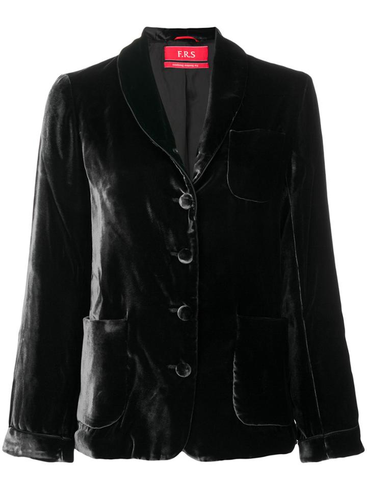 F.r.s For Restless Sleepers Velvet Blazer - Grey