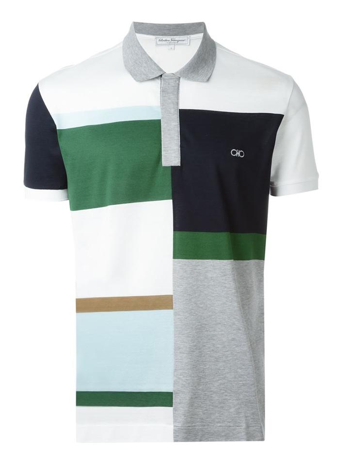 Salvatore Ferragamo Panelled Polo Shirt