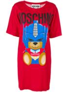 Moschino Transformer Bear T-shirt Dress - Red