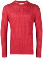 Brunello Cucinelli Cable Knit Jumper - Red