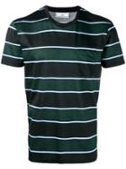 Ami Alexandre Mattiussi Vertical Striped T-shirt, Men's, Size: Small, Black, Cotton