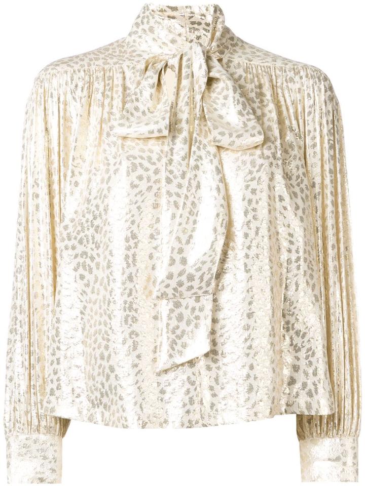 Masscob Metallic Printed Blouse - Gold