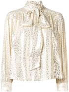 Masscob Metallic Printed Blouse - Gold