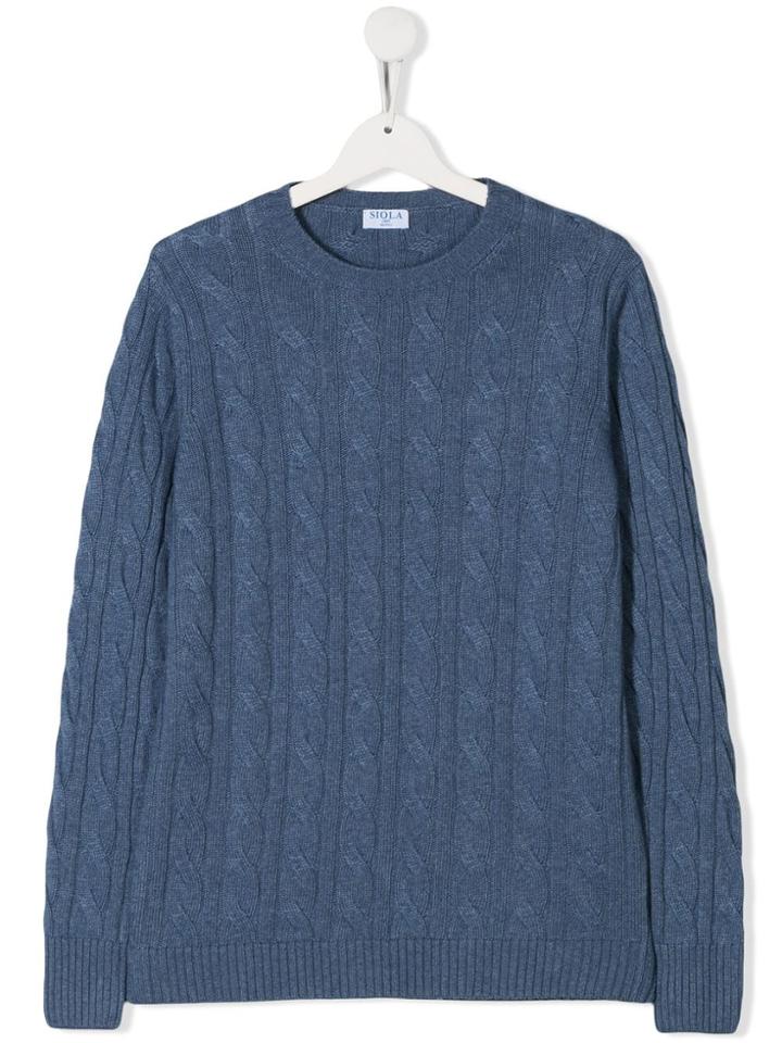 Siola Cable Knit Jumper - Blue