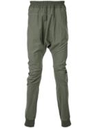 Julius Loose Fit Drop-crotch Trousers - Green