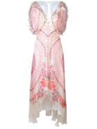 Temperley London Long Dream Catcher Dress, Women's, Size: 14, Pink/purple, Silk/spandex/elastane