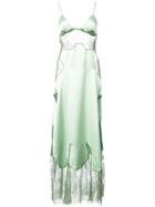 Off-white Lace Dress - Green