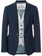 Vivienne Westwood Striped Waistcoat Jacket - Blue