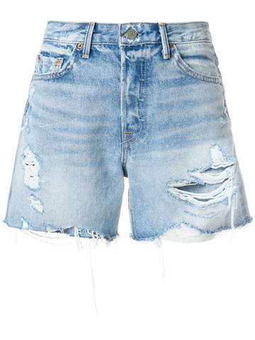 Grlfrnd Distressed Wasteland Shorts - Blue