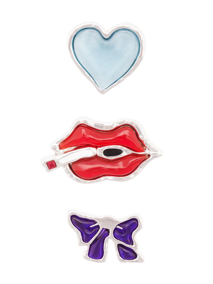 Dsquared2 Set Of Three Pins - Metallic