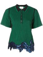 3.1 Phillip Lim Sequin Embroidered Polo Shirt - Green