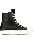 Rick Owens Hi-top Sneakers, Men's, Size: 41, Black, Leather/rubber