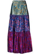Gucci Metallic Brocade Skirt - Purple