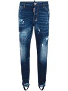 Dsquared2 Ski Gaiter Bleached Jeans, Women's, Size: 40, Blue, Cotton/spandex/elastane