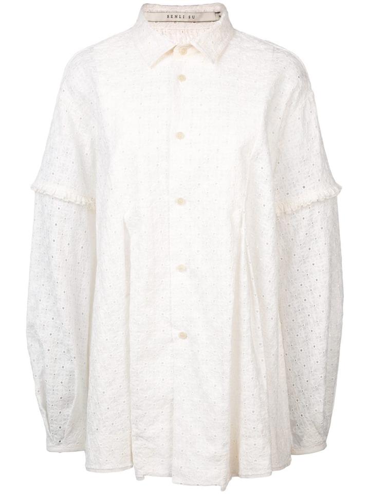 Renli Su Embroidered Shirt - White