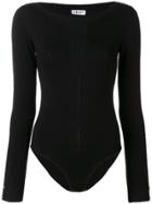 Liu Jo Long-sleeve Sweater Bodysuit - Black