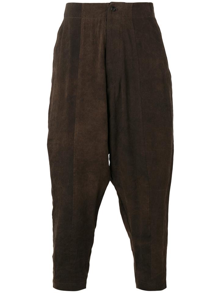 Uma Wang Kamal Pants, Men's, Size: Medium, Brown, Linen/flax/viscose/cotton