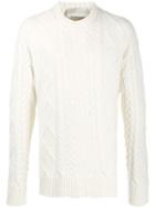 Laneus Cable Knit Sweater - White