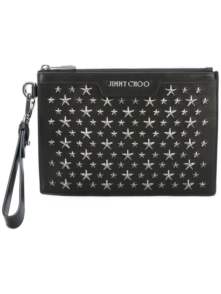 Jimmy Choo Mini Derek Clutch, Men's, Black, Metal (other)/calf Leather
