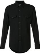 Saint Laurent Western Casual Shirt, Men's, Size: Xl, Black, Wool