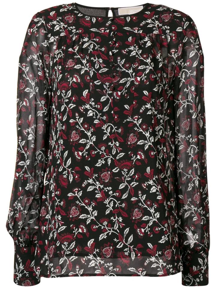 Michael Michael Kors Boho Fleur Blouse - Black