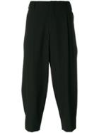 Comme Des Garçons Homme Plus Cropped Tapered Trousers - Black