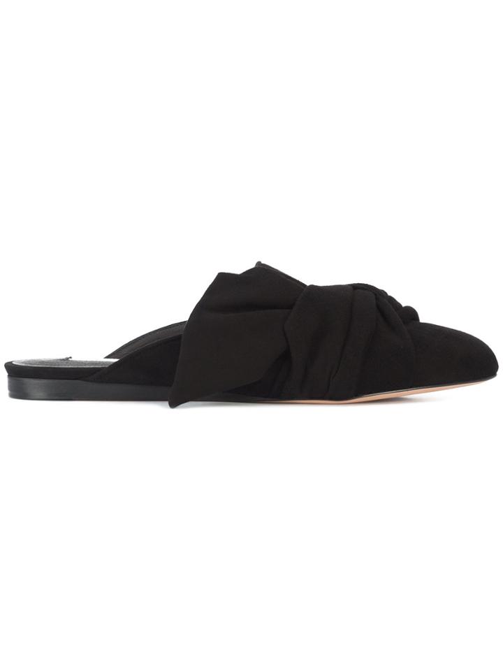 Veronica Beard Bow-detail Slip-on Mules - Black