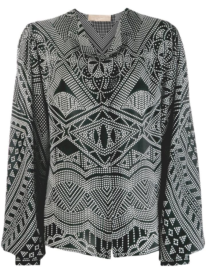 Antonio Berardi Geometric Print Shirt - Black