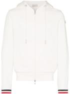 Moncler Stripe Detail Cotton Hoodie - White