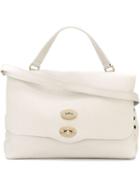 Zanellato Medium Postina Handbag, Women's, Grey, Leather