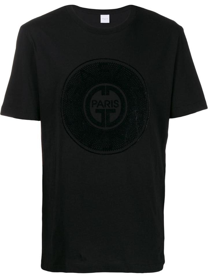 Gaelle Bonheur Embroidered Logo T-shirt - Black