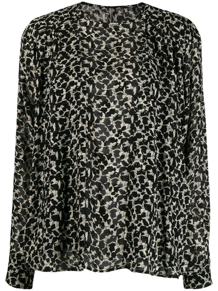 Isabel Marant Geometric Print Blouse - Black