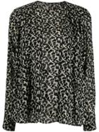 Isabel Marant Geometric Print Blouse - Black