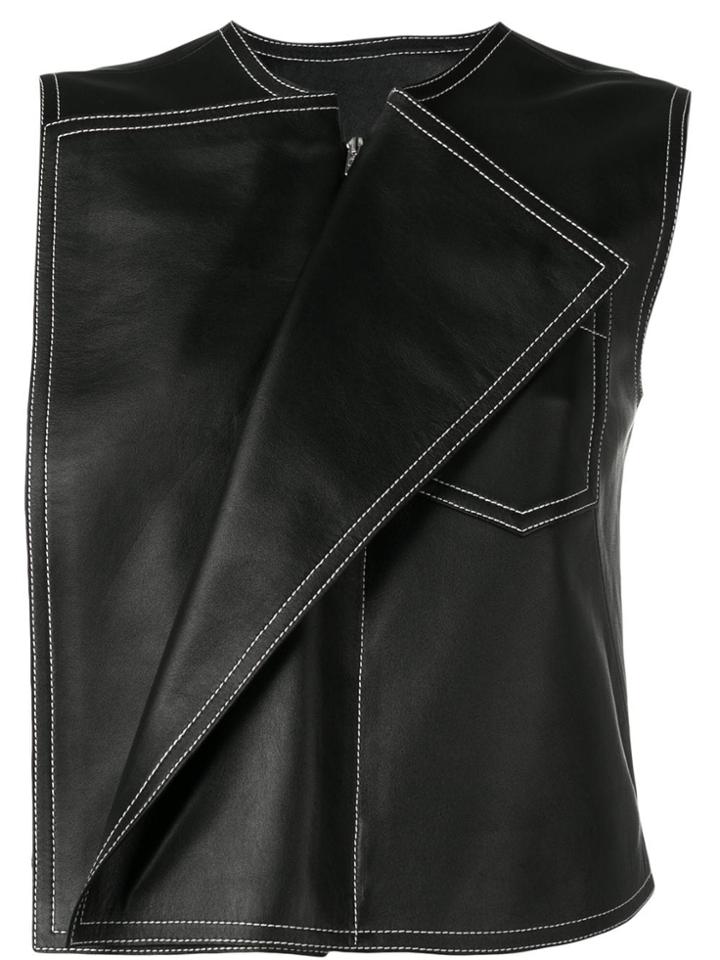 Aalto Contrast Stitching Jacket - Black