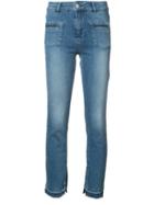 Anine Bing - Split Hem Jeans - Women - Cotton/elastodiene - 27, Blue, Cotton/elastodiene