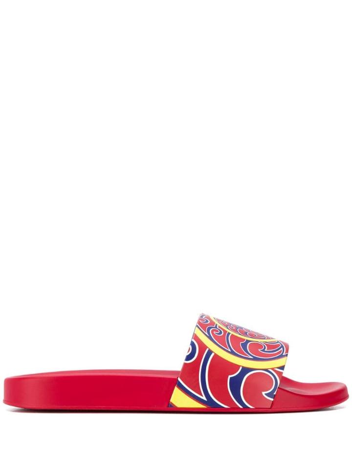 Versace Medusa Head Wave Slides - Red