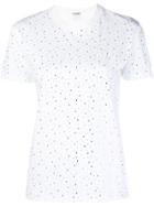 Miu Miu Embellished Classic T-shirt - White