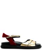 Marni Sling-back Sandals - Gold
