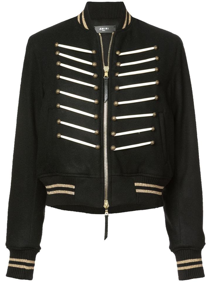 Amiri Cropped Bomber Jacket - Black