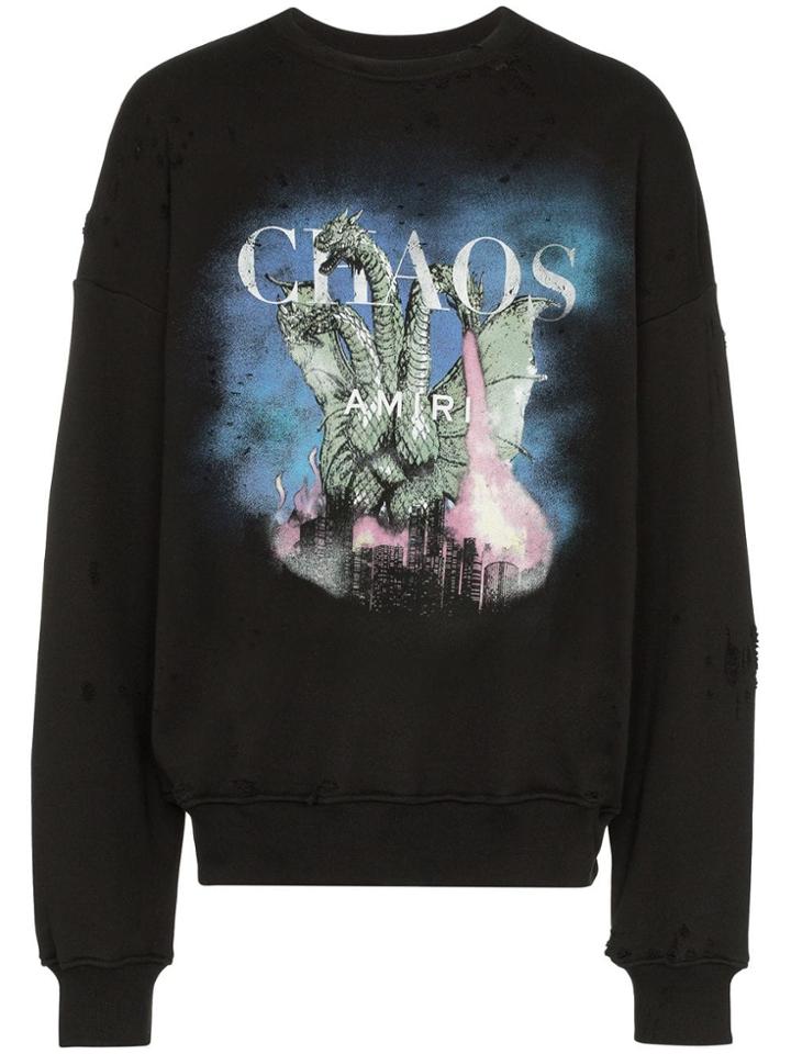 Amiri Chaos Print Sweatshirt - Black