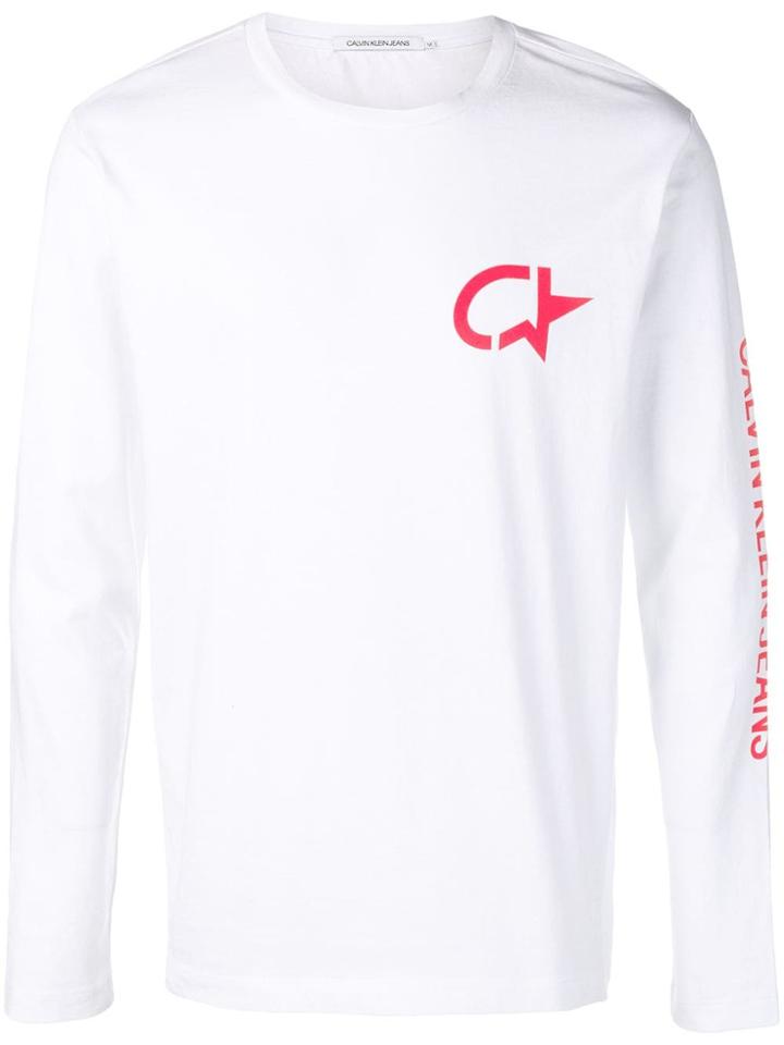 Calvin Klein Jeans Printed Sweatshirt - White