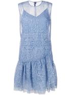 Ermanno Scervino Layered Lace Detail Dress - Blue