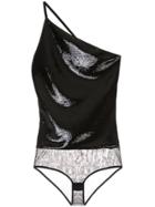 Ralph Lauren One-shoulder Sequin Bodysuit - Black