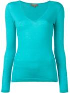 N.peal - Cashmere Superfine V-neck Jumper - Women - Cashmere - Xs, Green, Cashmere