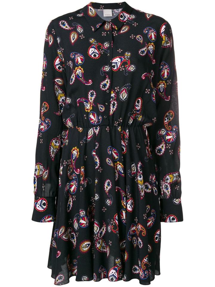 Pinko Printed Flared Dress - Black