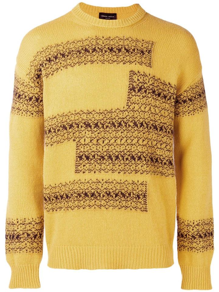 Roberto Collina Intarsia-knit Jumper - Yellow